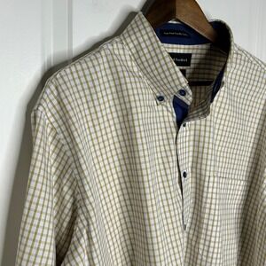 Paul Fredrick Mens Non Iron Twill Cotton Check Dress Shirt 16 165 Classic Fit